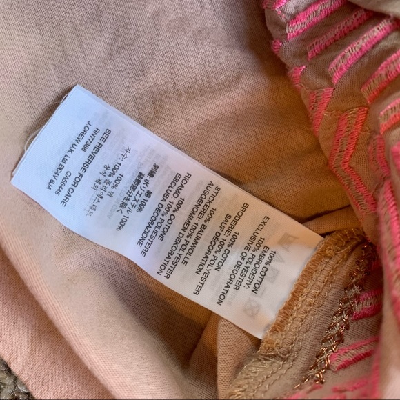 J Crew Pink Embroidered Tee size M - Picture 4 of 5